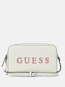 Миниатюрная сумка через плечо Artemis с двойной молнией Guess Factory, цвет White Patent