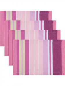 Redbest  Хлопковый тканый набор салфеток под тарелки, 4 штуки, розовый цвет