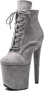 Женские экзотические ботильоны для пол-дэнсинга WUXIN H&P с высокой платформой и каблуком-стилет, 8 дюймов, на шнуровке