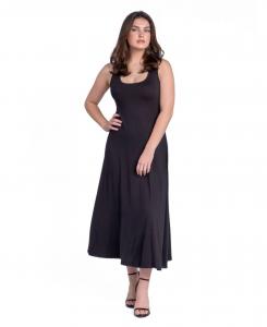 Платье-макси А-силуэта без рукавов, облегающее фигуру, для невысоких девушек 24seven Comfort Apparel, Black