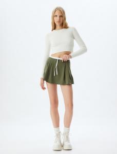 Мини юбка Koton, Khaki