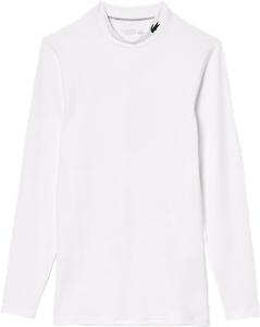 Мужская футболка Lacoste с высоким воротником-стойкой, облегающего кроя, белый