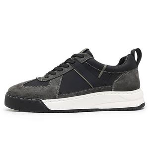 LINGPAO Мужские низкие кэжуал кеды черные, цвет Black