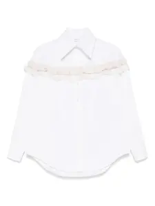 Рубашка с прорезями Alexander McQueen, белый