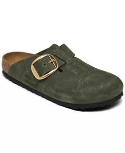 Женские босоножки Boston Big Buckle из нубуковой кожи от Finish Line Birkenstock, коричневый/бежевый