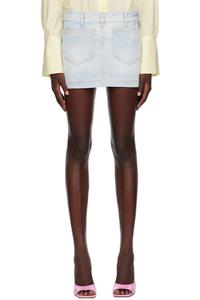 Синяя джинсовая мини-юбка Abra The Attico