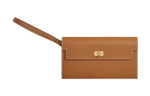 Кошелёк Kelly Pocket Madame из телячьей кожи женский 37 Gold Brown HERMES, 37 Gold Gold Brown