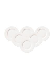 Белые завтрачные тарелки For me ø 21,5 см 6 шт Villeroy & Boch