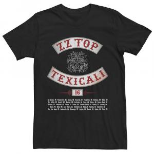 Мужская футболка ZZ Top Texicali Tour Date Concert Licensed Character, черный