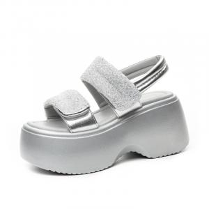 Shangjinni Серебряные пляжные сандалии для женщин, цвет Silver