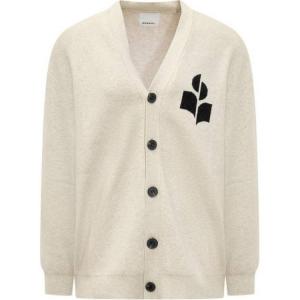 Кардиган Curtis Logo Intarsia ISABEL MARANT ETOILE, Ecru