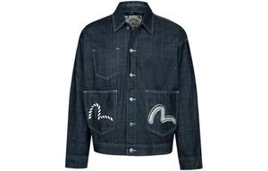 Джинсовая куртка мужская джинсовая синяя Evisu, синий