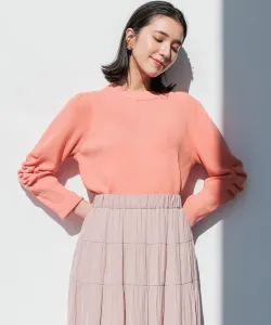 Вязаный пуловер Elena с оборками на рукавах Suite, цвет Coral [020]