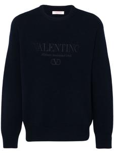 Valentino Garavani джемпер с вышитым логотипом, синий