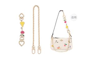 Аксессуар для сумки из сплава, модифицированный удлинитель цепи, коммуникационное украшение, ремешок для сумки унисекс Gold Lan Bao Fan, золотистый (медная цепь + грушевидный удлинитель цепи)