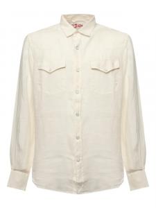 Льняная рубашка MC2 Saint Barth, нейтральный