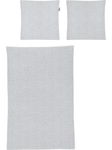 Мягкое постельное белье из сирсакера светло-серого цвета Irisette, 135x200 см (80x80 см)