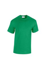 Простая хлопковая футболка из плотного материала Gildan, зеленый