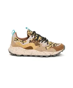 Бежевые кроссовки из технической ткани Flower Mountain, бежевый