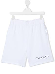 MSGM Kids шорты с логотипом, белый