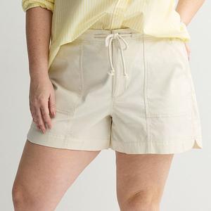 Шорты утилитарные mid rise Plus size Sonoma Goods For Life, White Oak