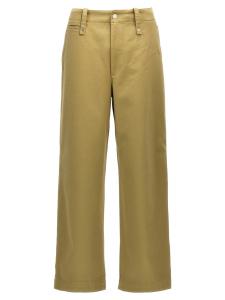 Хлопковые брюки BURBERRY, бежевый