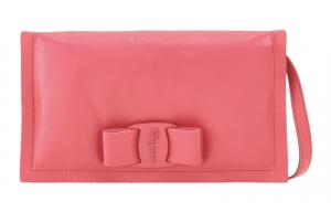 Сумка через плечо из телячьей кожи Viva Ferragamo женская пастельно-розовая