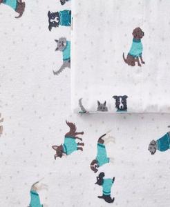 Новинки комплектов фланелевых простыней с принтом Intelligent Design, синий