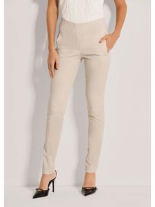 MADELEINE Узкие брюки-бандо цвета "галька"