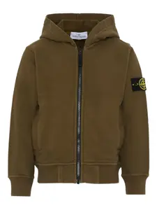 Толстовка на молнии Stone Island Junior, зеленый