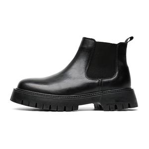 GZZ Челси ботинки мужские черные однослойные, цвет Black Single Layer Shoes