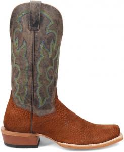 Мужские сапоги Dan Post Cappy Carpincho с вышивкой, с квадратным носком, на среднем голенище - коричневые