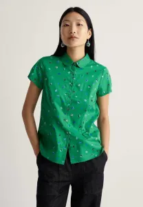 Блузка на пуговицах rushmaker Seasalt Cornwall, Green Petal Spot Bright Green