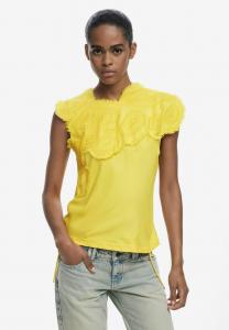 Блуза Desigual EMBROIDERED, Yellow