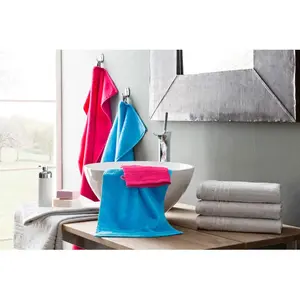 Полотенца Madison однотонные с полосатой каймой, 100% хлопок Egeria, темно-серый