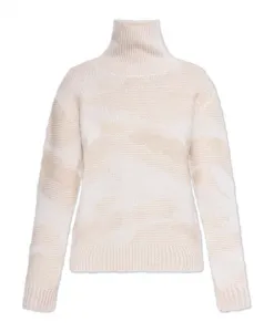 Шерстяной свитер с высоким воротником Add, бежевый