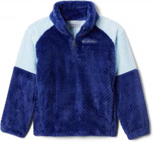 Columbia Girls Fire Side ii Sherpa Half Zip, Dark Sapphire/Spring Blue