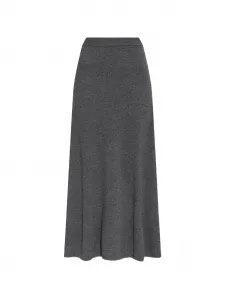 Вязаная юбка миди Dolly Lisa Yang, серый