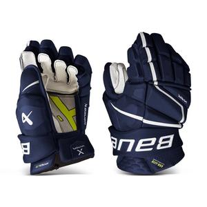 BAUER Новые хоккейные перчатки Hyperlite для детей и взрослых, профессиональные элитные перчатки для соревнований, темно-синие, 25 см - детский размер