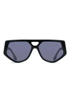 Солнцезащитные очки в геометричной оправе Victoria Beckham, черный