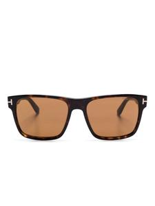 TOM FORD Eyewear солнцезащитные очки в квадратной оправе, коричневый