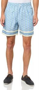 Шорты Lacoste Relaxed Fit Monogram, синие и белые, M