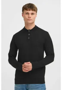 Футболка-Поло с длинными рукавами idbellox Indicode Jeans, Black