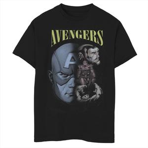 Футболка с изображением выцветшего группового портрета для мальчиков 8–20 лет Marvel Avengers Marvel