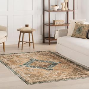 Nuloom Precious Geometric ковер, 92 x 153 см, машинная стирка, для гостиной, спальни, столовой, прихожей, hunter green