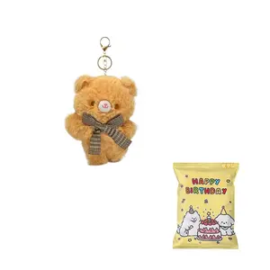 Плюшевая кукла Plaid Bow Tie Bear высотой 10 см BEAR FORT, синий