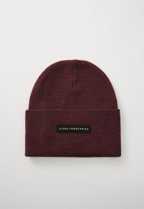 Шапка Alpha Industries LOGO BEANIE UNISEX, Dark Cherry/Dark Red