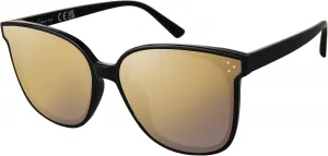 Женские солнцезащитные очки Circus NY by Sam Edelman CC610 в стиле ретро, ​​круглые, «кошачий глаз», Black