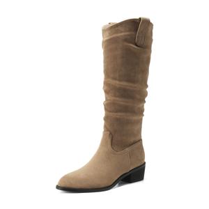 SAFIYA Сапоги женские до колена цвета хаки