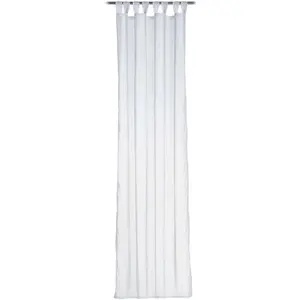 Шторка Sambia Schlaufenschal с петлями, 1 шт., размеры ВxШ: 255x140, однотонный вуаль Gözze, белый